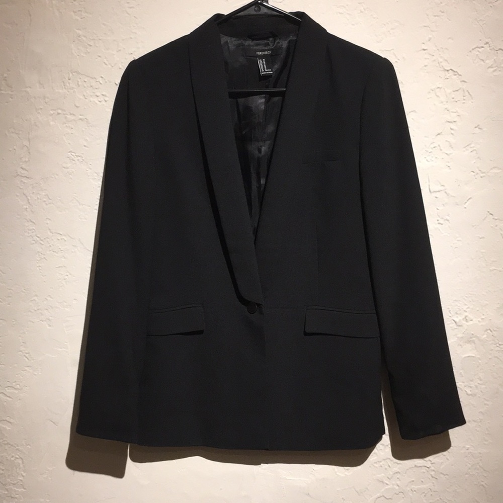 F21 Black Blazer
